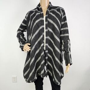 Knox Rose Cardigan Sweater Sz XS Striped Waterfall Braided Sleeve Mobwife Boho